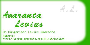amaranta levius business card